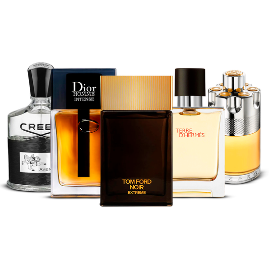 Set de 5 Perfumes  – Creed Aventus, Dior Homme Intense, Tom Ford Noir Extrême, Terre d'Hermès i Azzaro Wanted  [100 ml ciascuno]